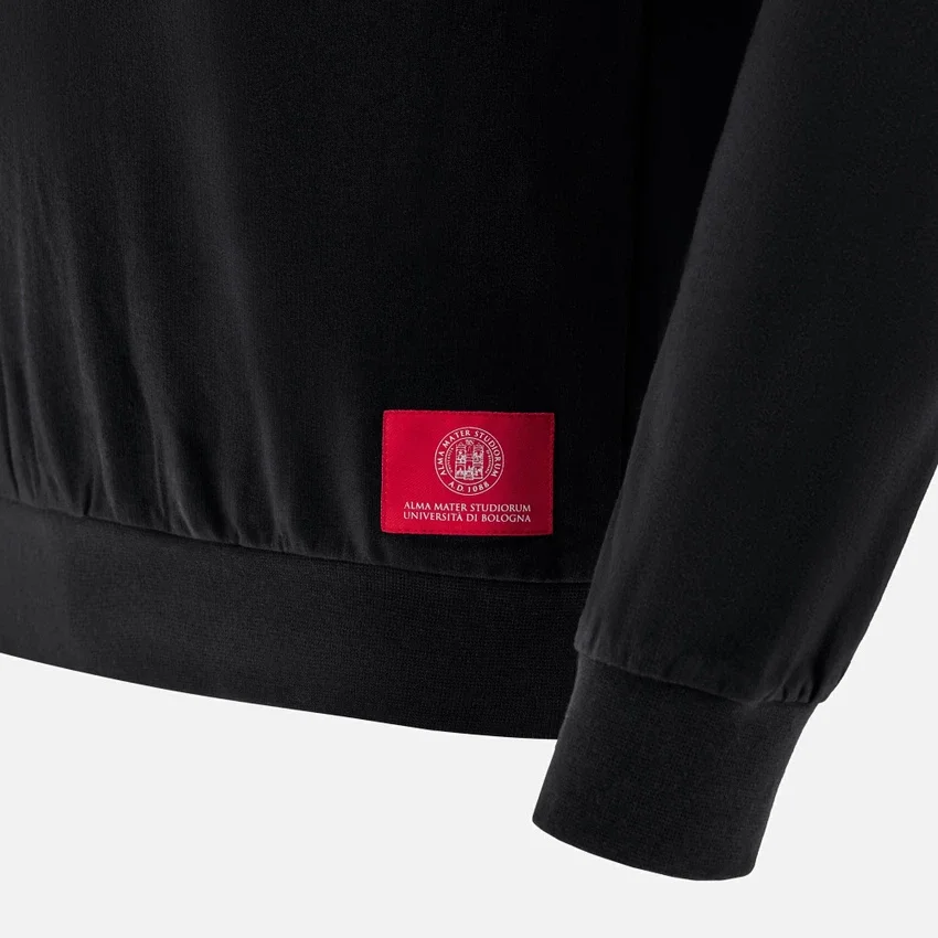 Unibo-collectie Zwart, ongewassen sweatshirt met ronde hals voor Senioren Unibo-collectie Zwart, ongewassen sweatshirt met ronde hals voor Senioren