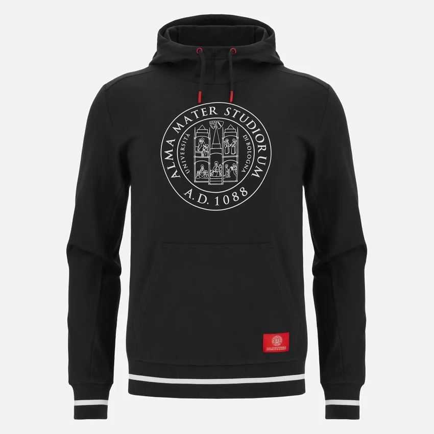 Unibo-collectie Zwarte geborstelde Hoodie Senior Unibo-collectie Zwarte geborstelde Hoodie Senior
