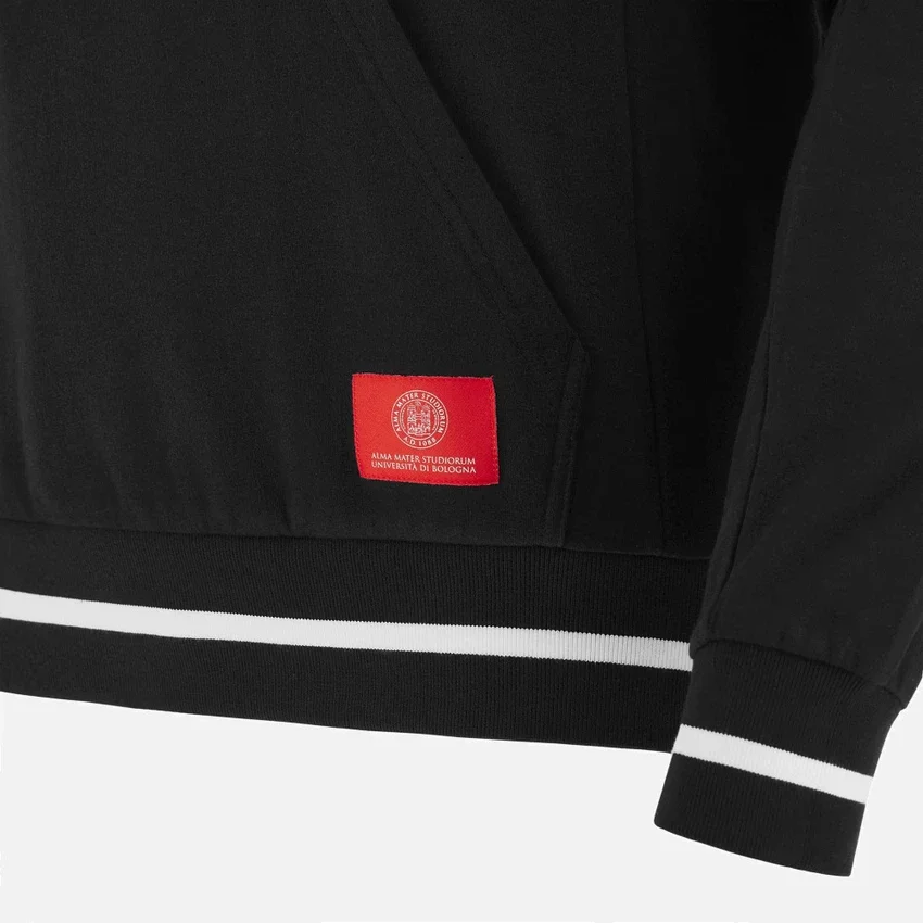 Unibo-collectie Zwarte geborstelde Hoodie Senior Unibo-collectie Zwarte geborstelde Hoodie Senior