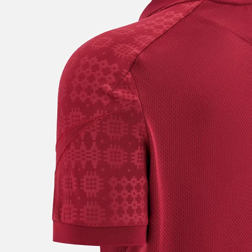 Welsh Rugby 2025/26 Dieprode Poloshirt Welsh Rugby 2025/26 Dieprode Poloshirt