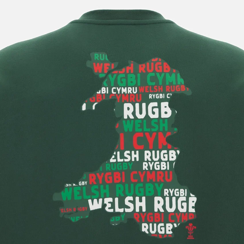 Welsh Rugby 2025/26 Groen Fansweatshirt Welsh Rugby 2025/26 Groen Fansweatshirt