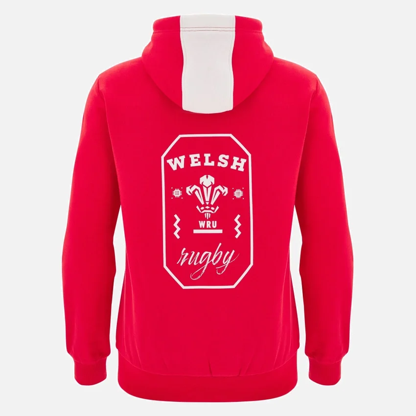 Welsh Rugby 2025/26 Rode Hoodie Welsh Rugby 2025/26 Rode Hoodie