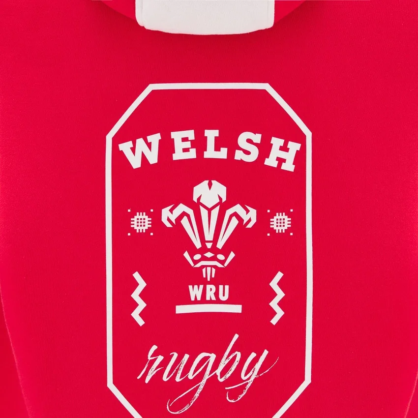 Welsh Rugby 2025/26 Rode Hoodie Welsh Rugby 2025/26 Rode Hoodie