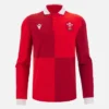 Welsh Rugby 2025/26 thuis overhemd met lange armstukken van katoen