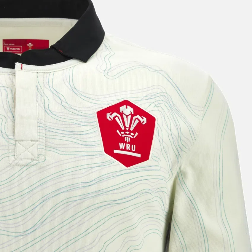 Welsh Rugby 2025/26 Uitwedstrijd katoen overhemd met lange armstukken Welsh Rugby 2025/26 Uitwedstrijd katoen overhemd met lange armstukken