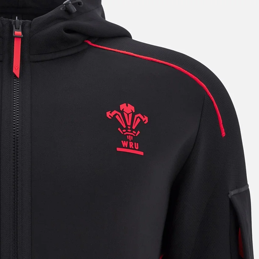 Welsh Rugby 2025/26 Zwarte Athleisure Tech Hoody Welsh Rugby 2025/26 Zwarte Athleisure Tech Hoody