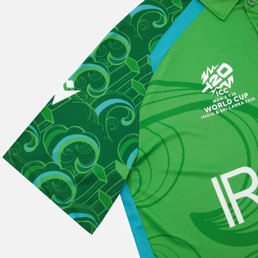 Wereldkampioenschap 2026 Ierland Cricket Team T-20 Junior wedstrijdshirt Wereldkampioenschap 2026 Ierland Cricket Team T-20 Junior wedstrijdshirt