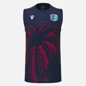 West Indies Cricket 2025/26 mouwloos trainingsoverhemd voor volwassenen