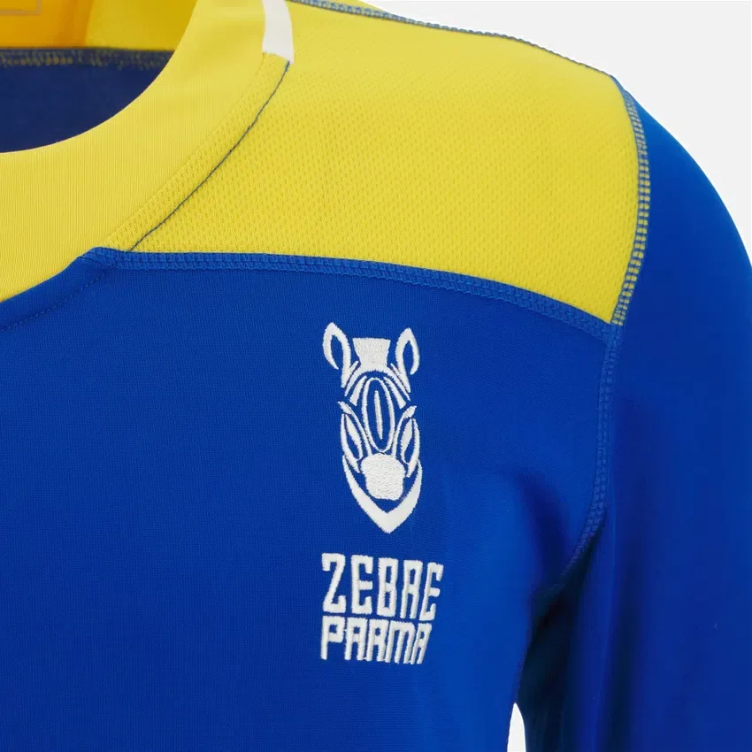 Zebre Parma 2025/26 Junior Trainingsoverhemd Blauw Koningsblauw/geel Zebre Parma 2025/26 Junior Trainingsoverhemd Blauw Koningsblauw/geel