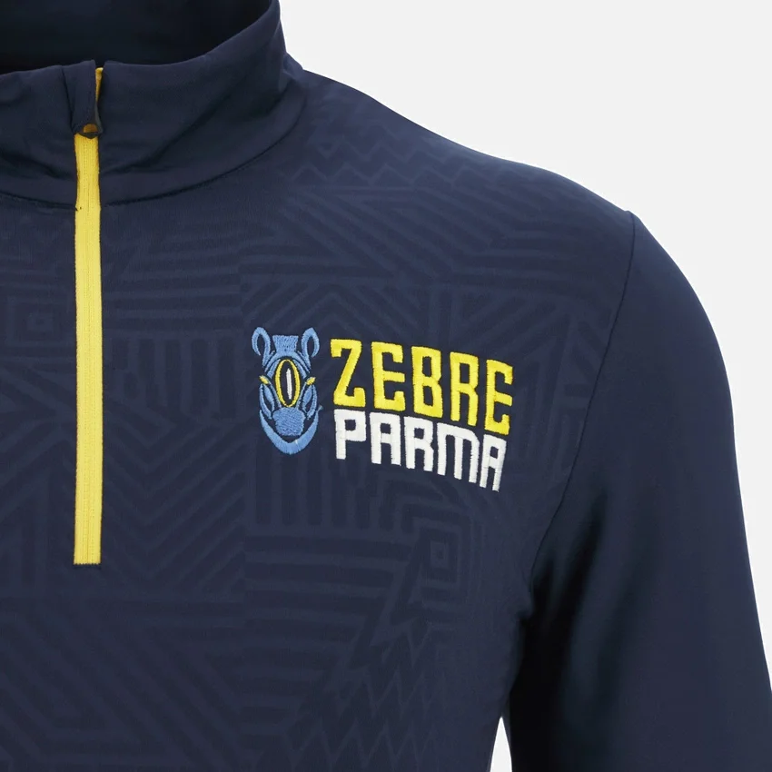 Zebre Parma 2025/26 Junior trainingssweatshirt met 1/4 rits Zebre Parma 2025/26 Junior trainingssweatshirt met 1/4 rits