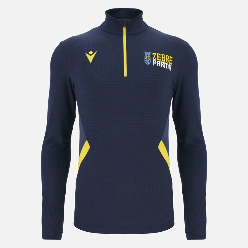 Zebre Parma 2025/26 Trainingssweatshirt met 1/4 rits voor volwassenen Zebre Parma 2025/26 Trainingssweatshirt met 1/4 rits voor volwassenen