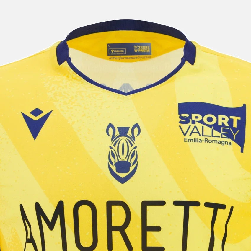 Zebre Parma 2025/26 Uitwedstrijd-replicoverhemd voor volwassenen Zebre Parma 2025/26 Uitwedstrijd-replicoverhemd voor volwassenen